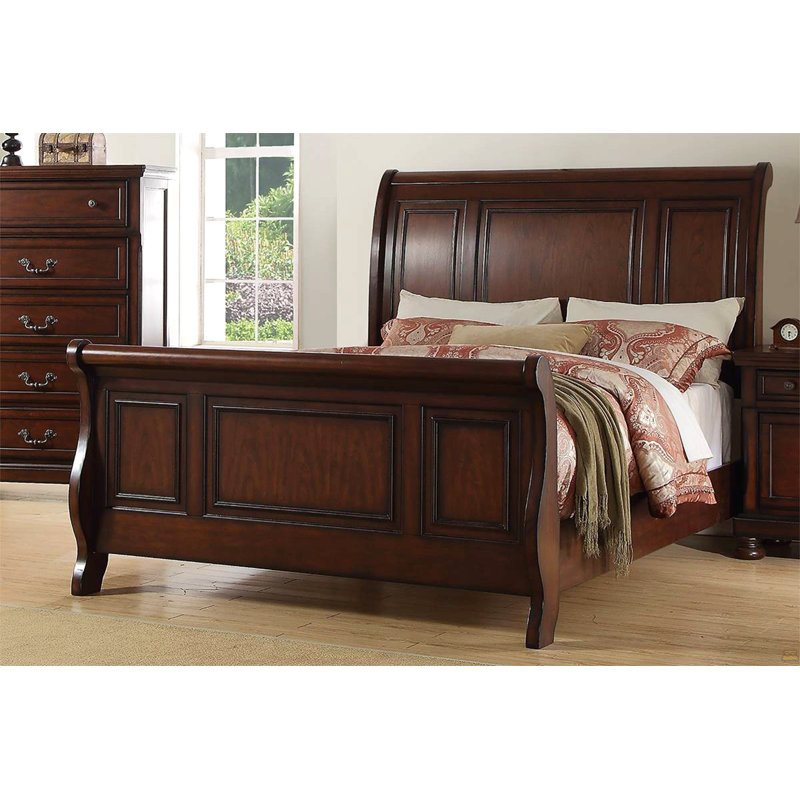 Lit très grand 1pc avec tête de lit et pied de lit