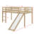Twin Elevated Bed With Ladder And Slide Loft Design Including Safety Guardrails-1276369545