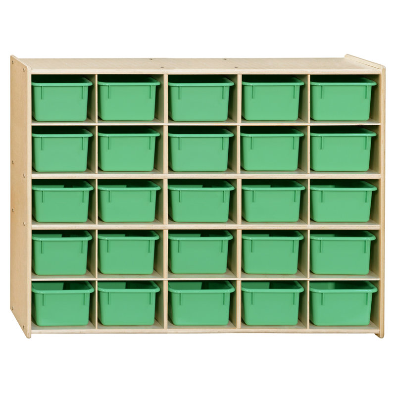 Casier 25 compartiments avec plateaux Contender, Prêt à assembler, Vert lime