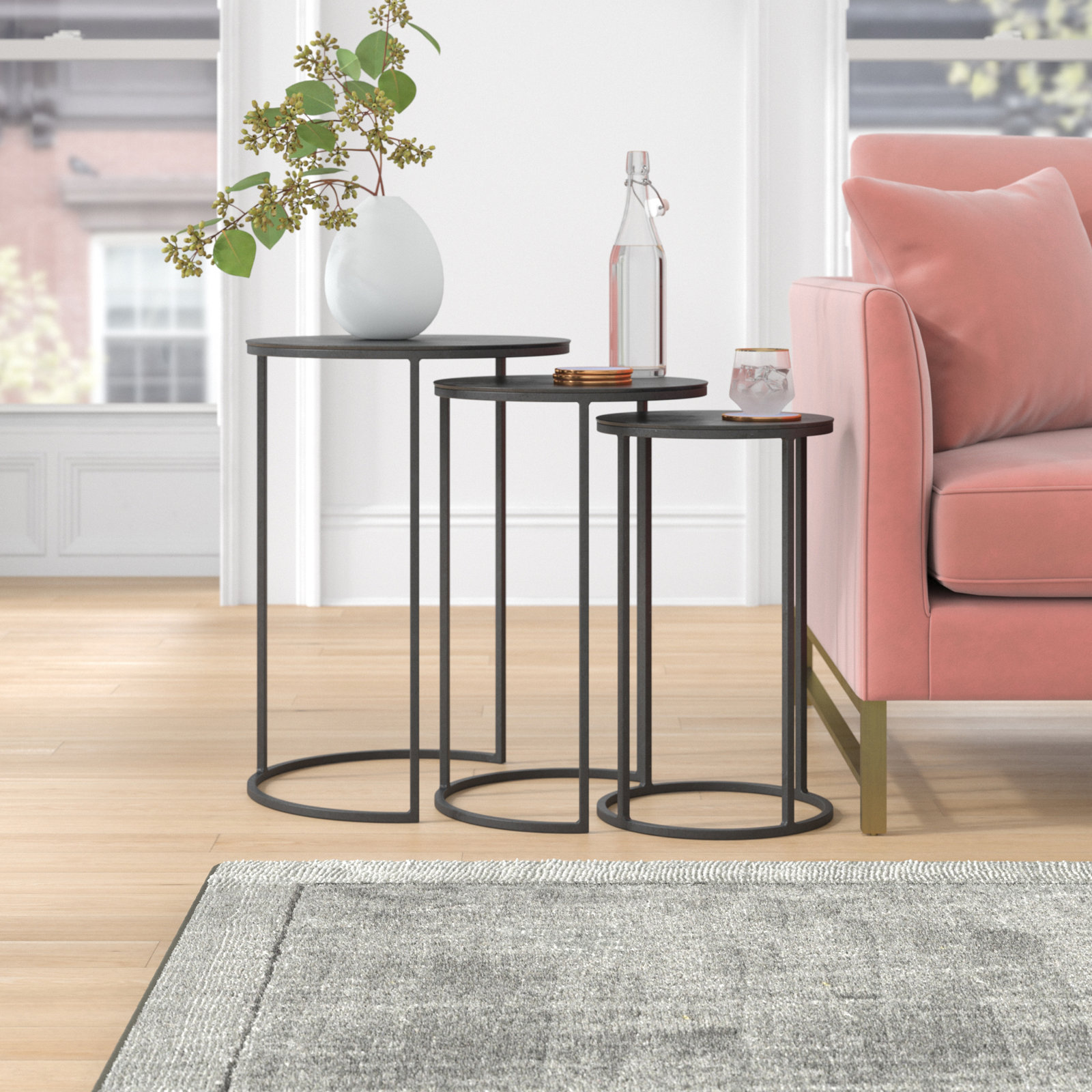 Addie Iron Nesting End Table