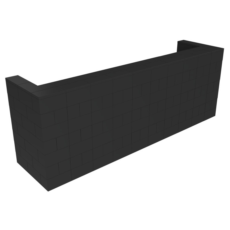 Ensemble de bar et de comptoir 120 po EverBlock, Noir