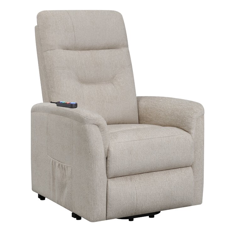 9181 Power Lift Recliner with Lumbar Support(Medium, Chenile Gray)