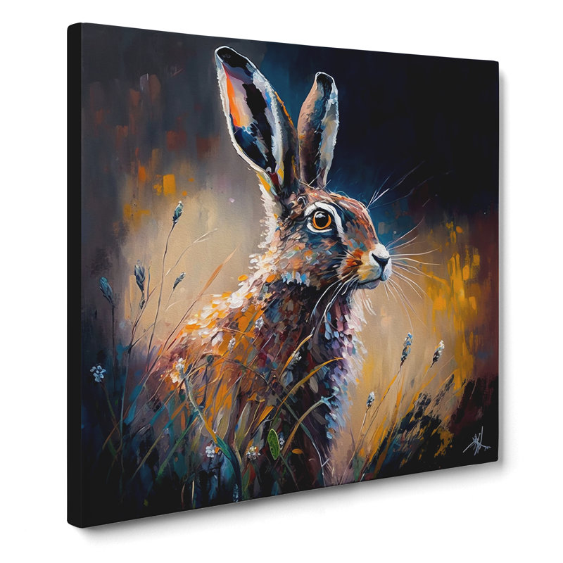 Hare Palette Knife - Wrapped Canvas