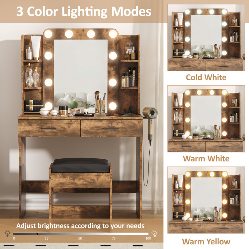 Jaeli Vanity, Rustic Brown