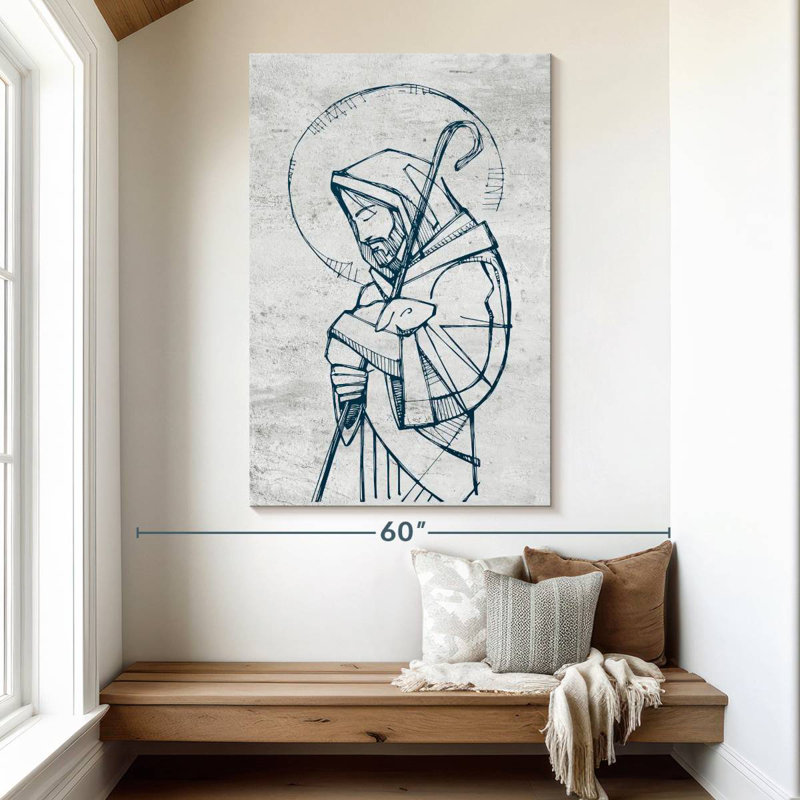 Adella Jesus The Good Shepherd, 51" H x 34" W