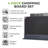 Tower T847041 4pce Chopping Board Set with Stand, Black