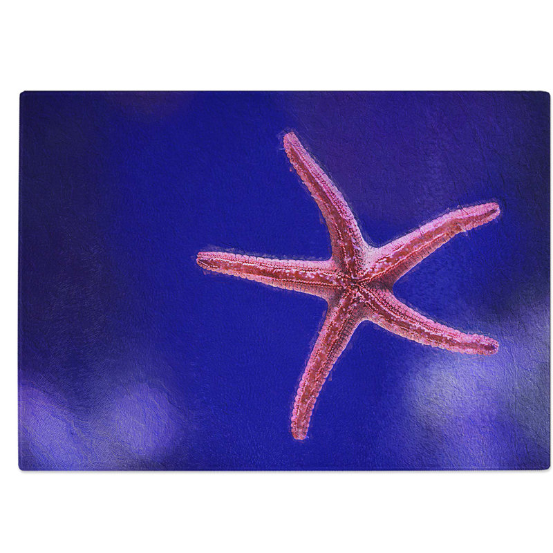 Tempered Glass Starfish Chopping Board, 28.5 cm W x 20 cm L