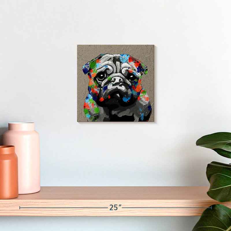 Portrait de chien Crowle, H 10 po x l 10 po