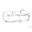 3 Seater Fabric Sofa Beige Takoya-1459928158