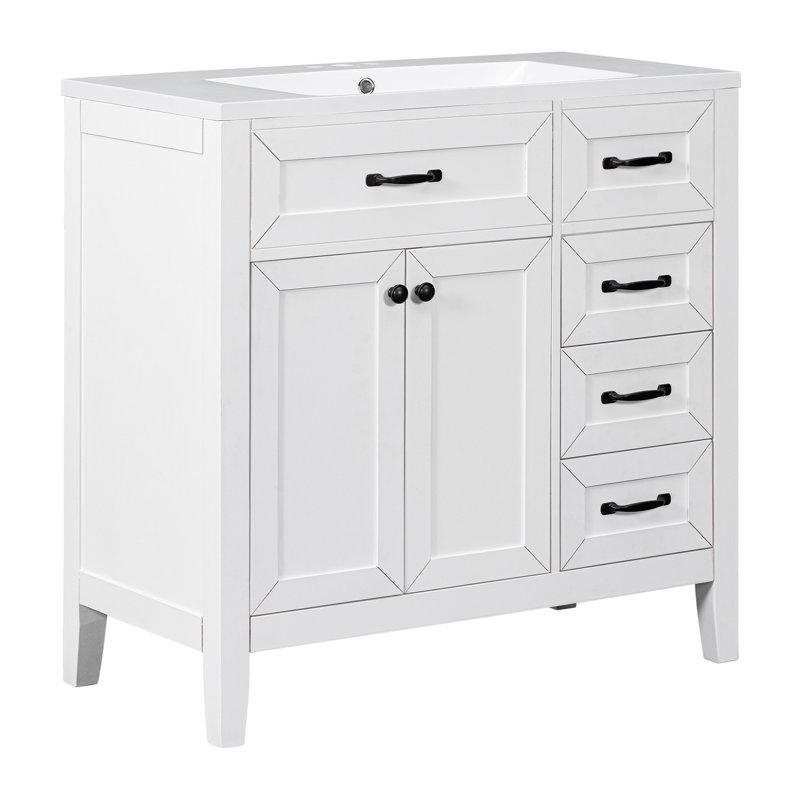 Meuble-lavabo blanc 36 po avec lavabo