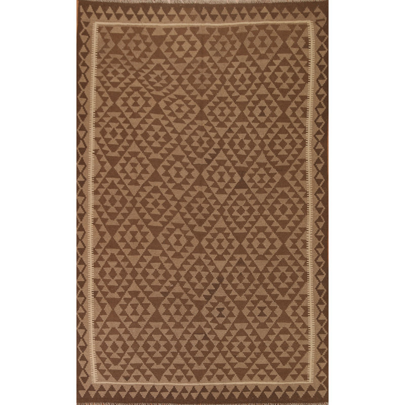 Tapis unique en laine noué à la main 6 pi 9 po x 9 pi 6 po New Age