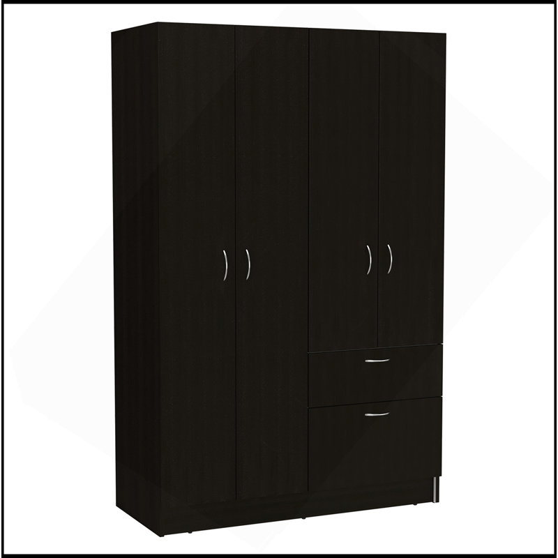 Armoire Alpes, chambre, noir / blanc