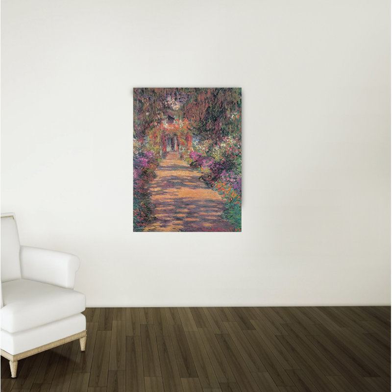 Une Allée Du Jardin De Monet, Giverny by Monet - Single Picture Frame Painting on MDF