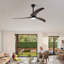 Ventilateur de plafond 52 po, intérieur et extérieur avec éclairage et télécommande, moteur réversible silencieux, 6 vitesses, 3 couleurs, pour salon de patio, chambre à coucher, bureau, intérieur-321494642-321494636
