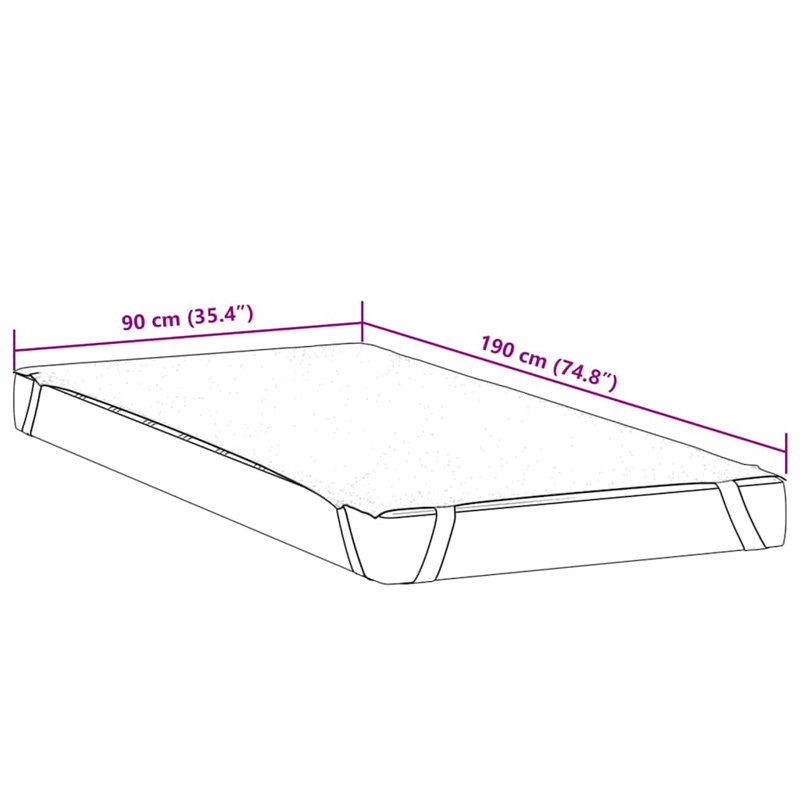 Mattress Protector White Waterproof, Single (3')
