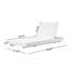 Chaise longue d'extérieur moderne en bois massif blanc acacia - Chaise longue inclinable réglable pour patio, terrasse, jardin, bord de piscine
