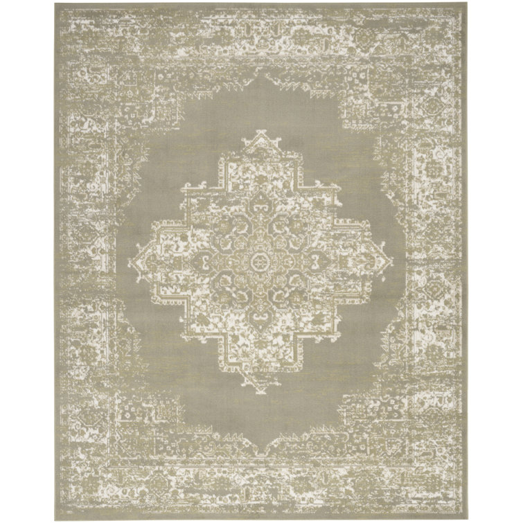Burnie Oriental Olive Area Rug
