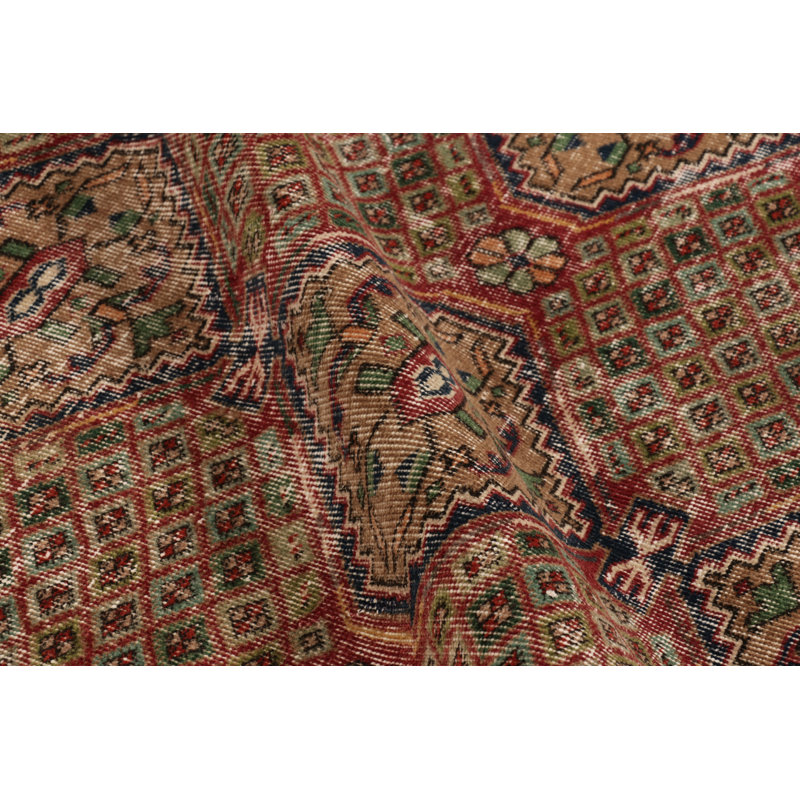 Vintage Turkish Rug, Beige-Brown With All-Over Floral Medallions – Rug & Kilim