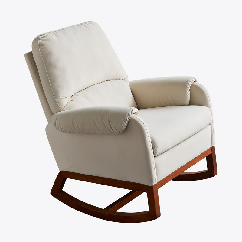 Modern Comfortable Velvet Rocking Chair for Living Room & Reading Room