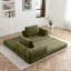 Canapé-lit convertible, canapé de plancher pliable en velours côtelé et coussins, multifonctionnel pour le salon et la chambre à coucher, vert-128896584