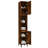 vidaXL Bathroom Cabinet Smoked Oak Engineered Wood, Metal