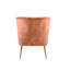 Chaise d'appoint en velours capitonné Maisey-Rae