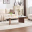Modern Solid Wood Irregular Coffee Table, Simple Coffee Table Easy To Install For Living Room, Bedroom-259055204