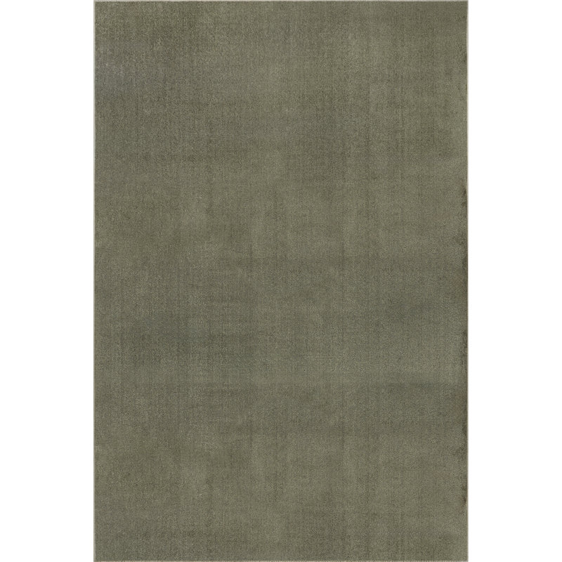 Argelia Solid Machine Washable Area Rug, Rectangle 6'7" x 9'