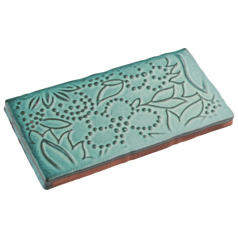 Antic Feelings 3" x 6" Ceramic Patterned Subway Tile, Feelings Lava Verde