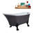 55" Streamline Clawfoot Soaking Acrylic Bathtub With Drain, Clawfeet, and Bamboo Tray-76099832-66367046