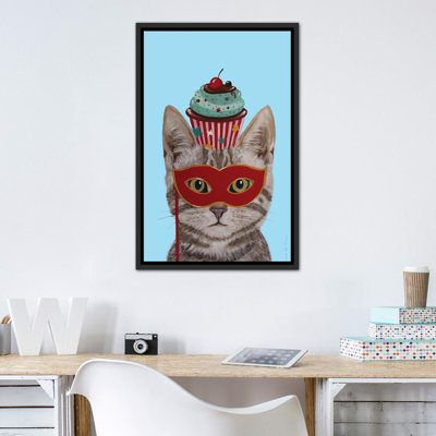 Chat avec petit gâteau par Coco De Paris - impression d'art graphique