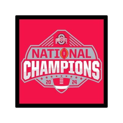Ohio State University CFP National Champions 2025 Edge Lite 23" Square, LED Wall Sign
