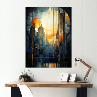 Vintage New York City Window Views II - New York City Metal Wall Art