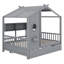 Wooden House Bed With Trundle, Modern Design For Kids With Storage Shelf-1054366906