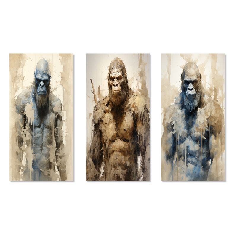 Angry Bigfoot, H 28 po x l 36 po, Toile tendue