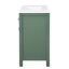 Meuble-lavabo de 36 po Yepez, lavabo en céramique, 2 armoires, 4 tiroirs, structure en pin massif, meuble-lavabo moderne à poignées dorées élégantes, lavabo, portes à fermeture douce Shaker traditionnelles, facile à assembler
