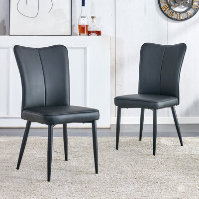 Chaises de salle à manger rembourrées en similicuir H 18,3 po Keasya