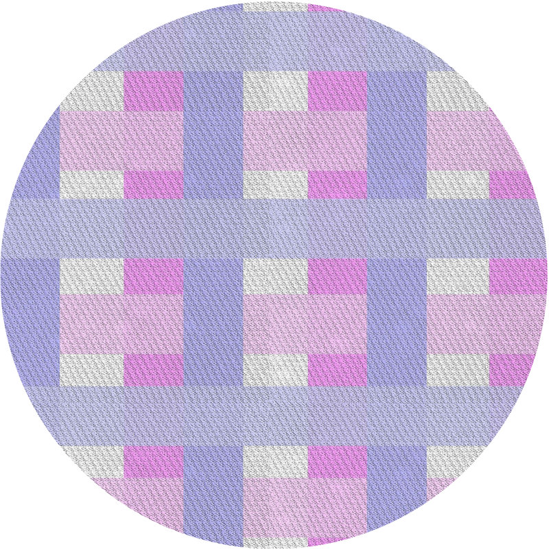 Tapis rose à motif géométrique Kleinschmidt, Rond 3 pi