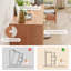 Tiroir moderne en bois de 120 cm - 2 tiroirs et 3/4 portes - Rangement spacieux pour la vie, la salle à manger ou l'entrée - Style Mid-Century, couleur naturelle, console polyvalente