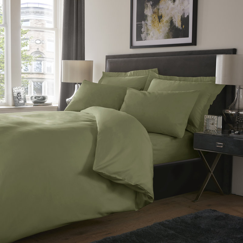 Marlow Home Co. Dull Satin Duvet Cover Set with Pillowcases, Super King Duvet Cover + 2 Standard Pillowcases, Royal Blue