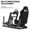 Anman Racing Simulator Cockpit Aluminum with Black Seat Fit Logitech G29 G920, Not Include Steering wheel & Wheels & Pedals and Shifter Handbrake