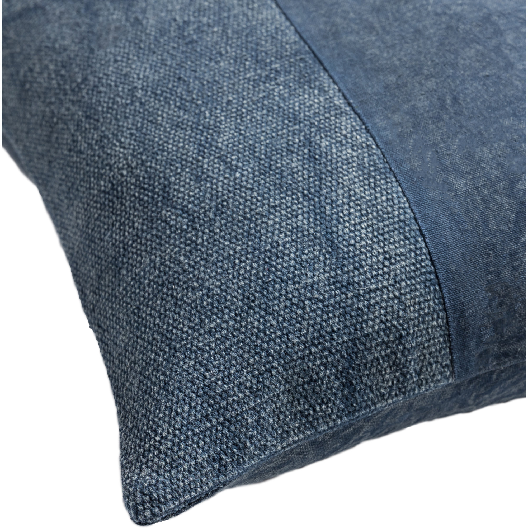 Dunbar Cotton Throw Pillow, Navy, 18" x 18", Poly Fill
