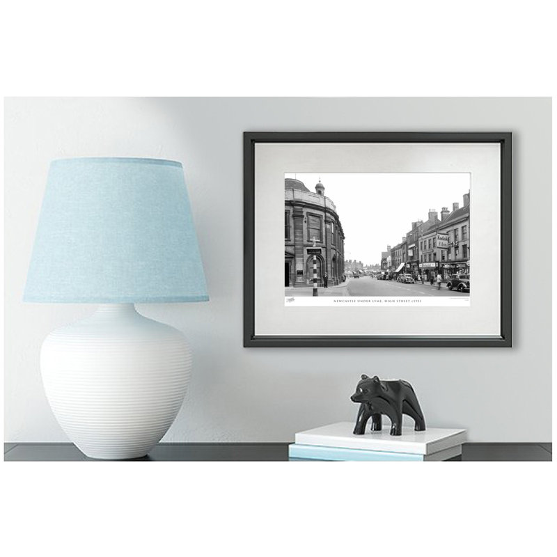Newcastle Under Lyme, High Street C1951 - Single Picture Frame Print, 45cm H x 60cm W x 2.3cm D