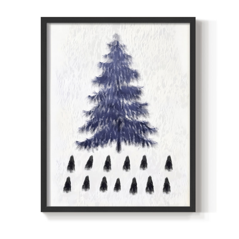 Reproduction encadrée - bois massif, Noir, noir, noir, noir, H 11 po x l 9 po