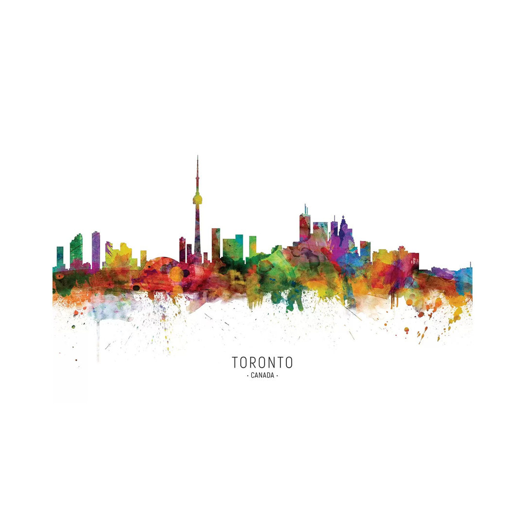 Toronto Canada Skyline by Michael Tompsett - Wrapped Canvas Print