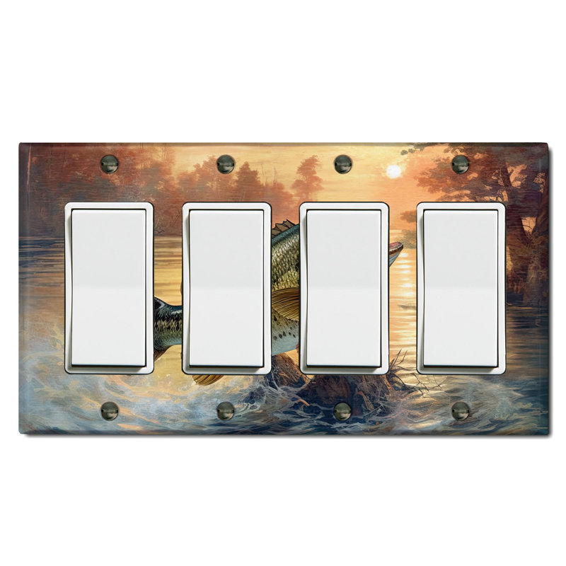 Copper Rust Patina Teal Print 4 - Gang Rocker Standard Wall Plate