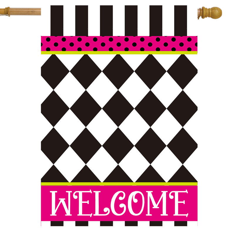 Neon Checkerboard House Flag