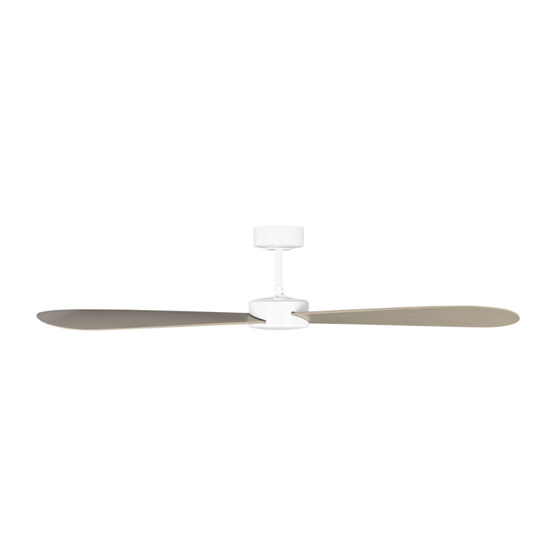 Visual Comfort Fan Paddle Smart 52 Indoor Ceiling Fan with Threaded Downrod, Matte White ABS blades and Handheld Remote