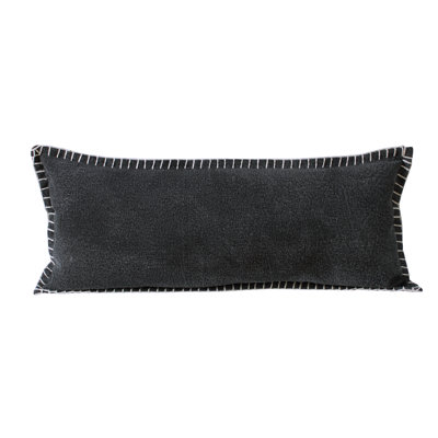 Housse de coussin décoratif contemporaine faite à la main de couleur unie 100% coton
