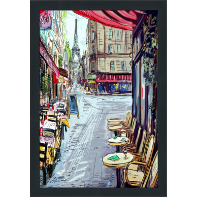 « restaurants to eiffel », impression encadrée